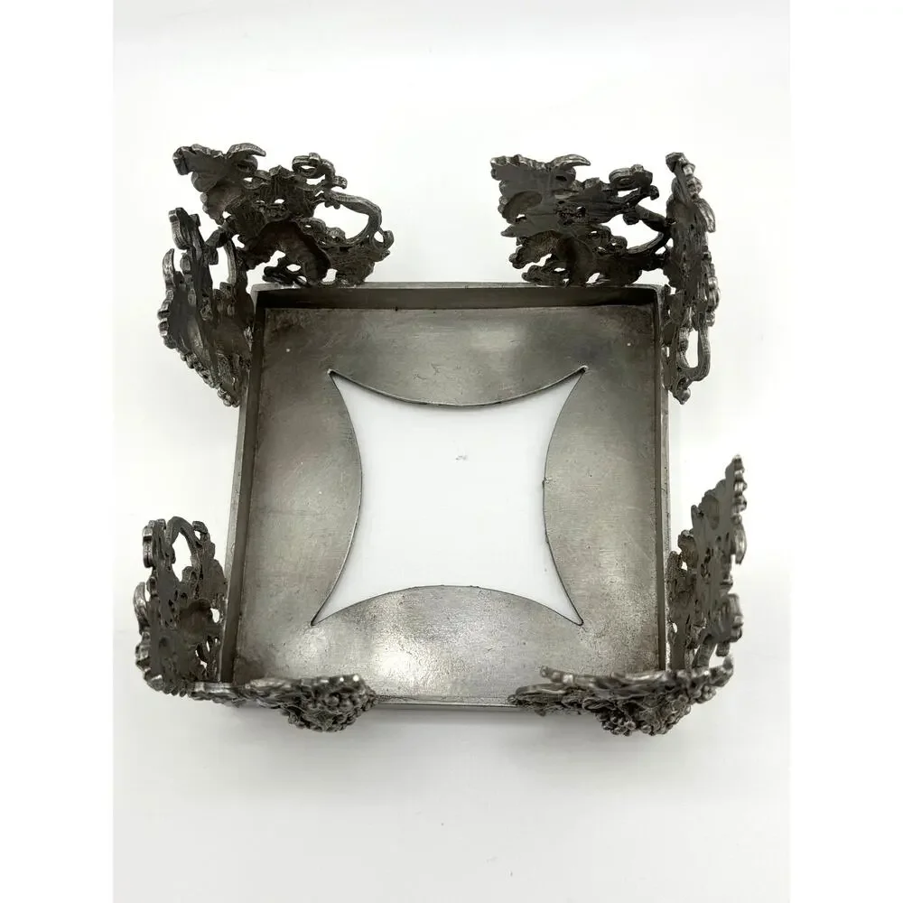 Scents & Accents 1998 Fine Pewter Candle Holder Made in‎ USA Grapevine